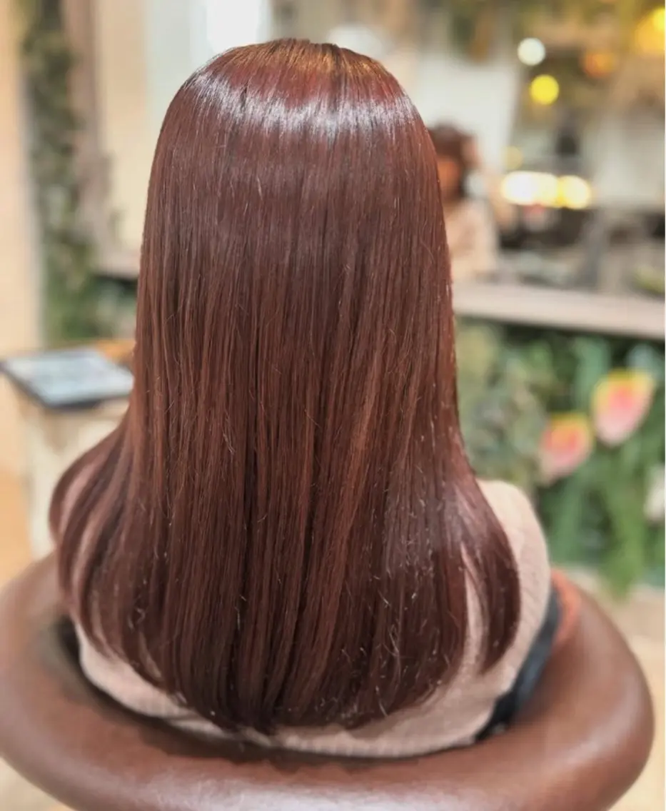 ミディアム カラー ヘアアレンジ 梅木李奈🕊️ レイヤー透明感カラーのヘアスタイル