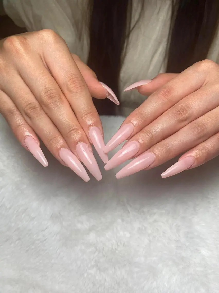 ネイル ハンドネイル ユリ🎀長さだし/ パラジェル/持ち込みのネイルデザイン