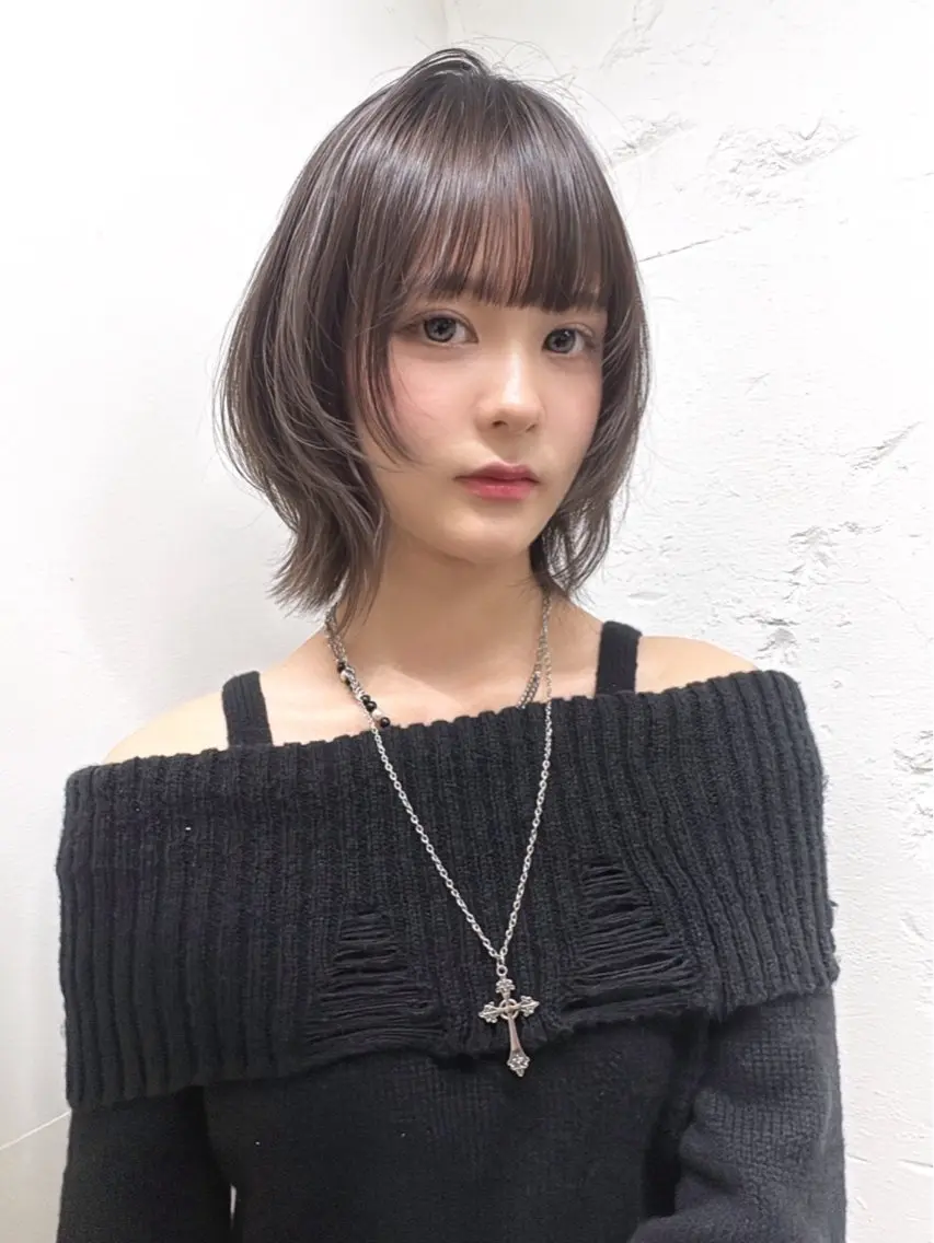 ショート ボブレイヤー ボブ 顔まわりレイヤー 顔周りカット レイヤーカット カット ヘアカラー 透明感color / 韓国 /KANAのヘアスタイル