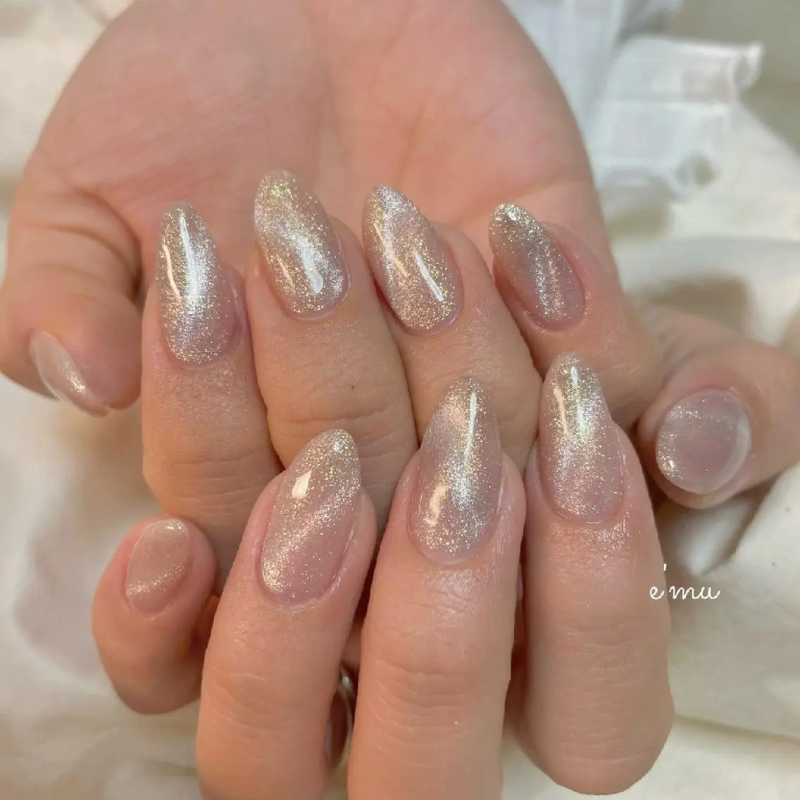 ネイル マグネットネイル ワンカラーネイル ハンドネイル nail salon e'mu💐のネイルデザイン