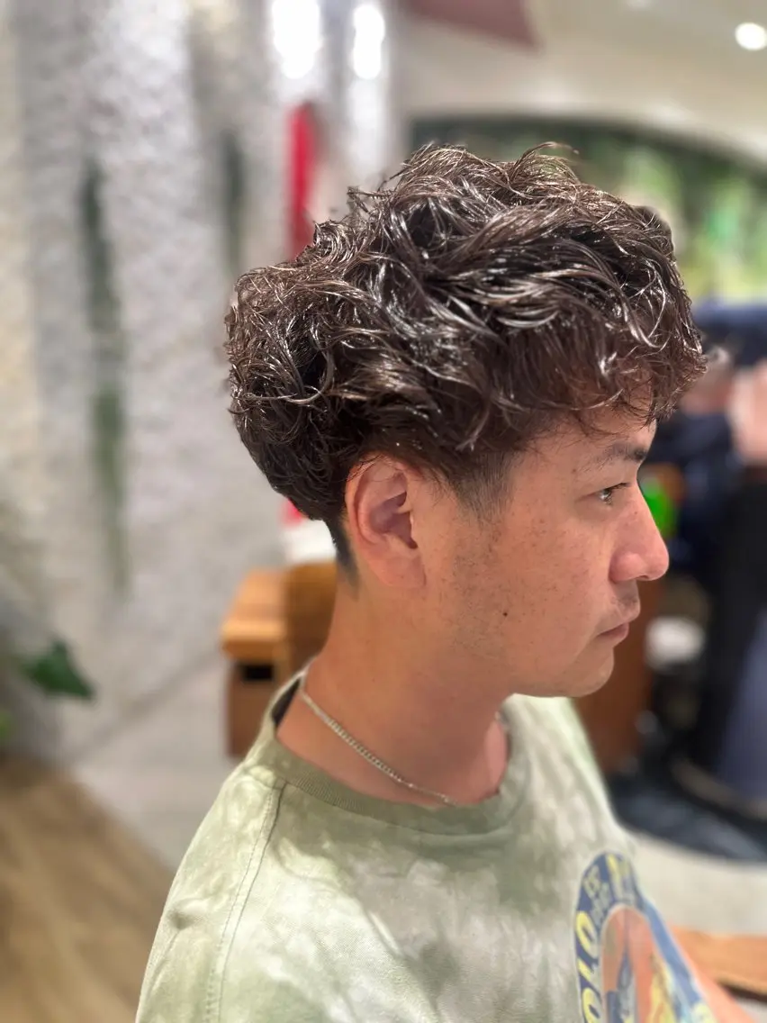 メンズ カット パーマ 韓国風レイヤーカット 🇰🇷❕モカのヘアスタイル