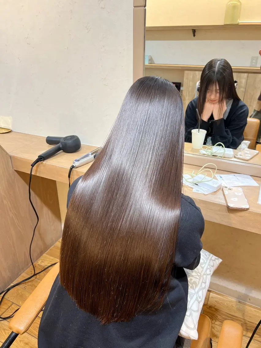 ロング 髪質改善 縮毛矯正 神戸ボブ✂️ ioe三宮/田 伸佳のヘアスタイル