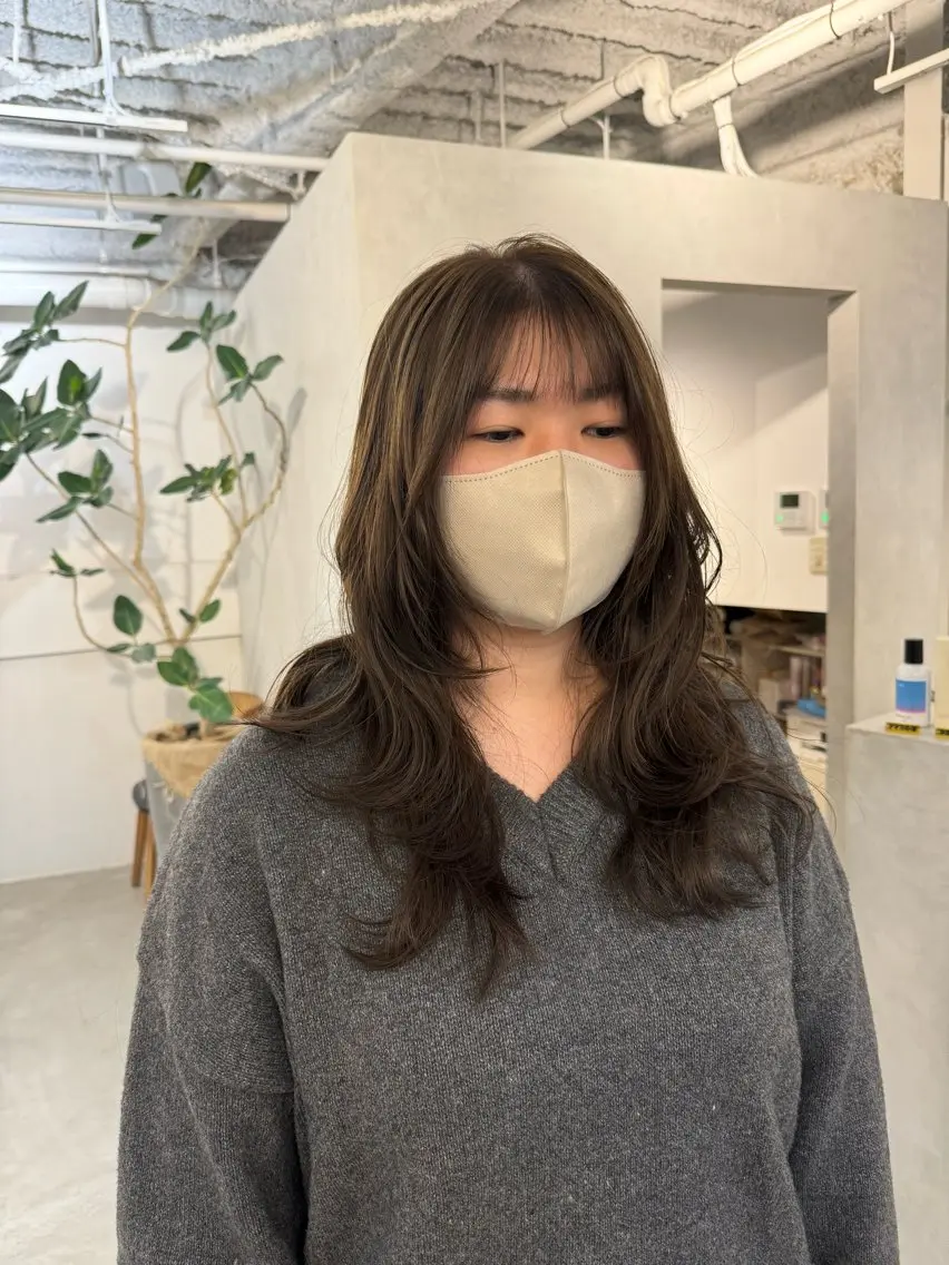 セミロング カット ヘアセット 新宿/顔周りカット +レイヤー=しずく♩のヘアスタイル