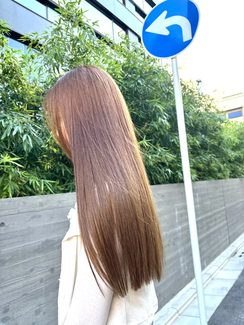 ロング カラー ベージュカラー 透明感カラー 髪質改善 トリートメント ヘアカラー トリートメント HIYOSHI　✂︎ 艶髪職人のヘアスタイル