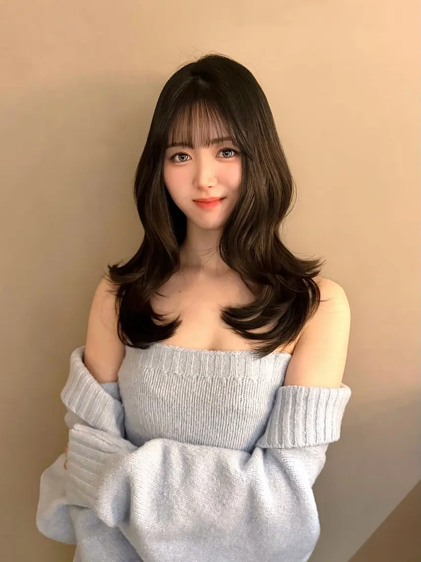 ロング カラー カット ヘアカラー トリートメント 💗韓国/ワンホン/ レイヤー💙Sayaのヘアスタイル