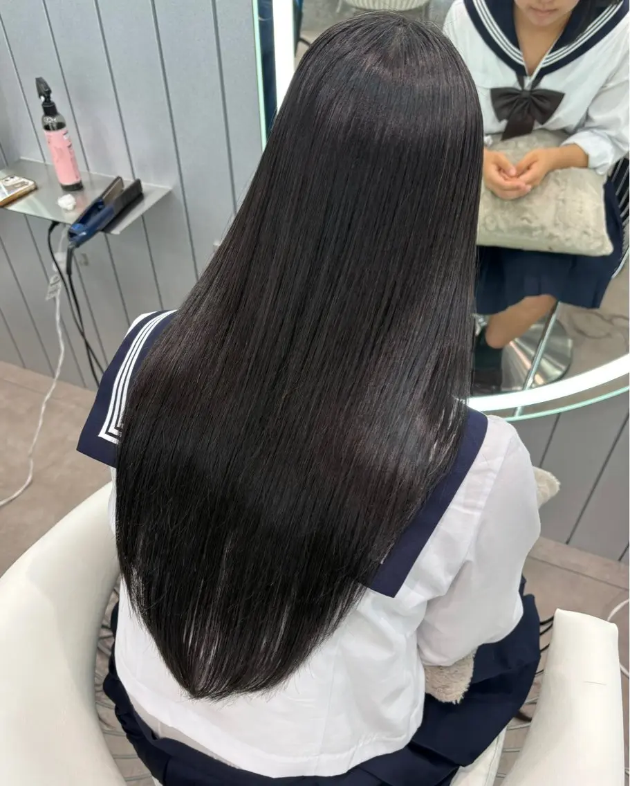 ロング ヘアアレンジ 顔まわりレイヤー 顔周りカット ハッシュカット 髪質改善 韓国風ヘア カット 縮毛矯正 トリートメント ヘアセット 大宮縮毛矯正🩵 レイヤー 佐藤和のヘアスタイル