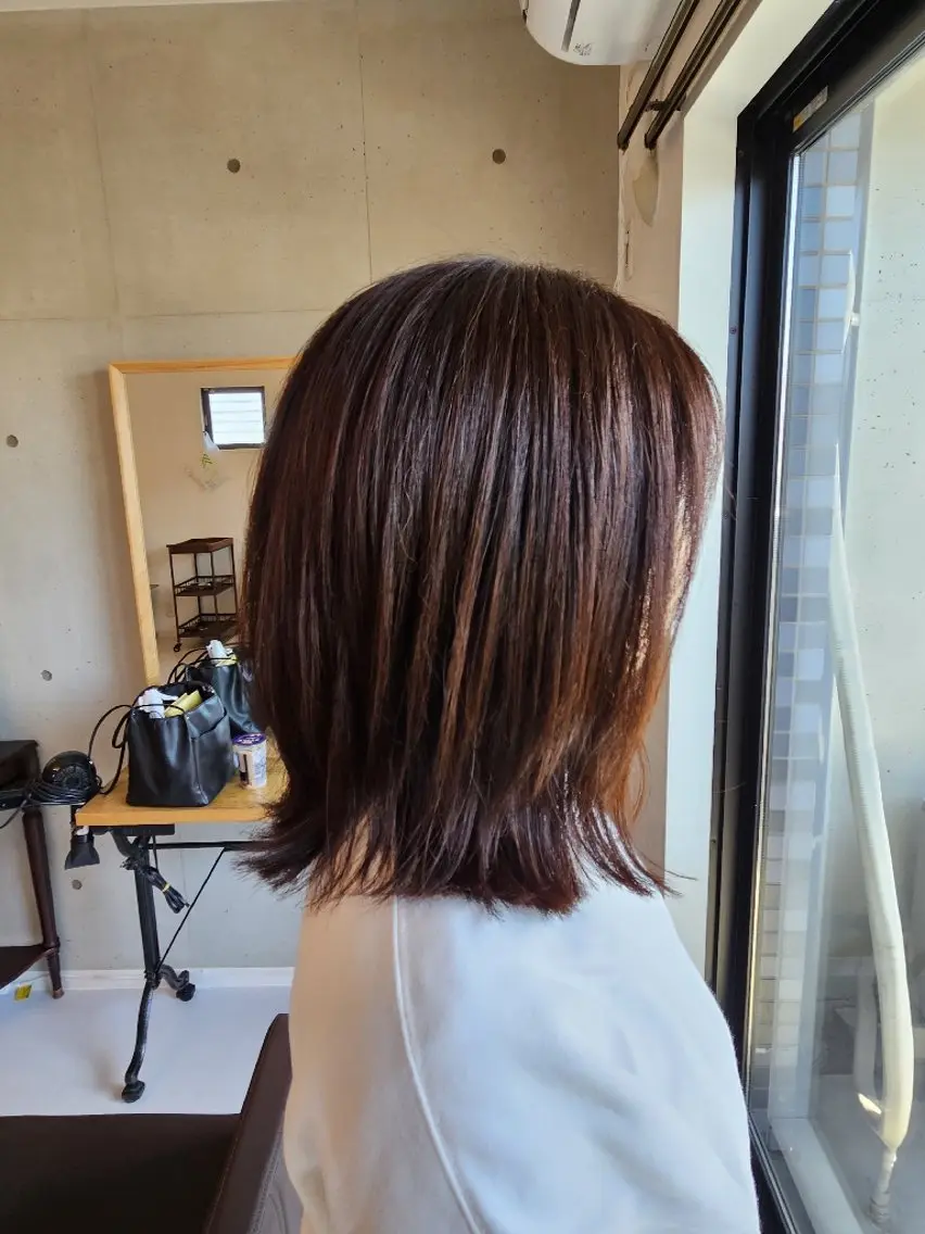 ミディアム カラー ヘアカラー ma cherie naoのヘアスタイル