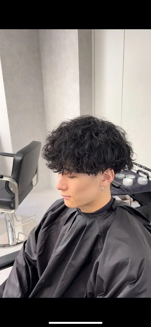 パーマ メンズ メンズパーマ 波巻きパーマ 齊藤 大地のヘアスタイル