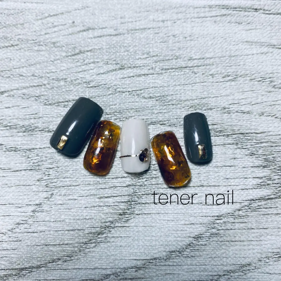 ネイル アートネイル べっ甲ネイル テネルネイル tener nailのネイルデザイン