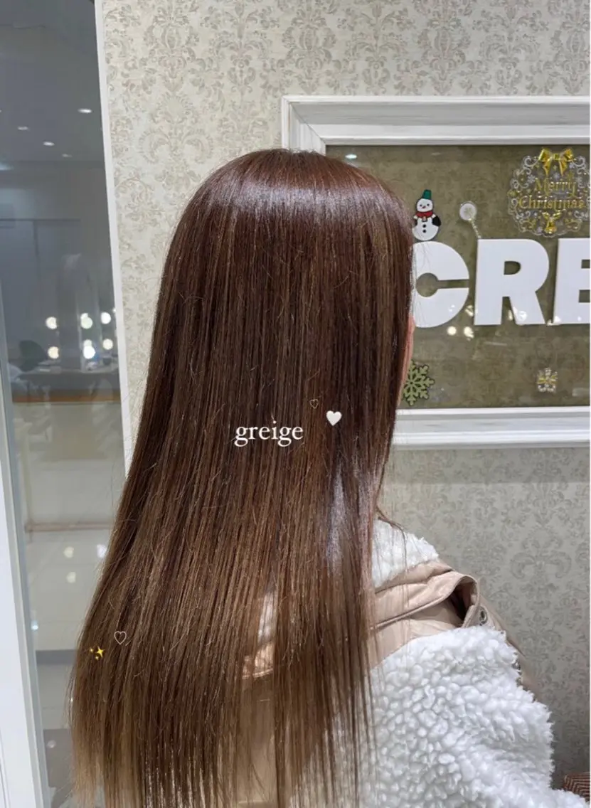 ロング カラー ヘアカラー トリートメント ブリーチなしカラー/ 暖色カラー/艶カラーのヘアスタイル