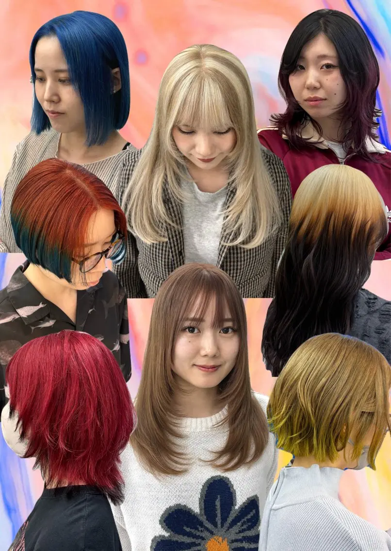 ロング カラー デザインカラー レイヤーカット 似合わせカット ウルフカット カット ヘアカラー トリートメント レイヤー/ハッシュ /デザインカラーのヘアスタイル