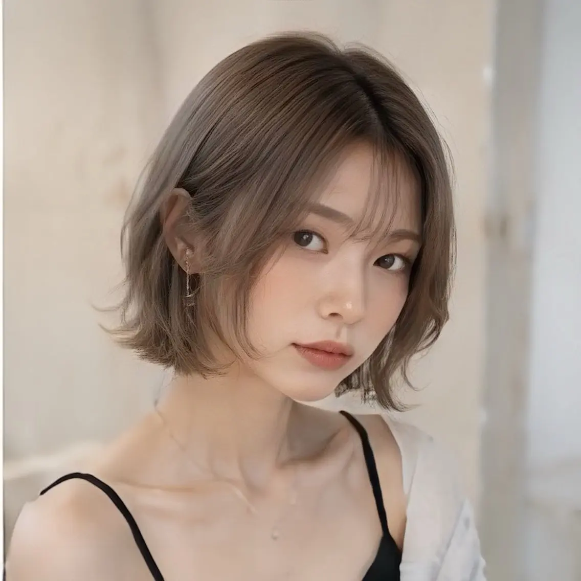 ミディアム 縮毛矯正/レイヤー/ 前髪カット/おばかんのヘアスタイル