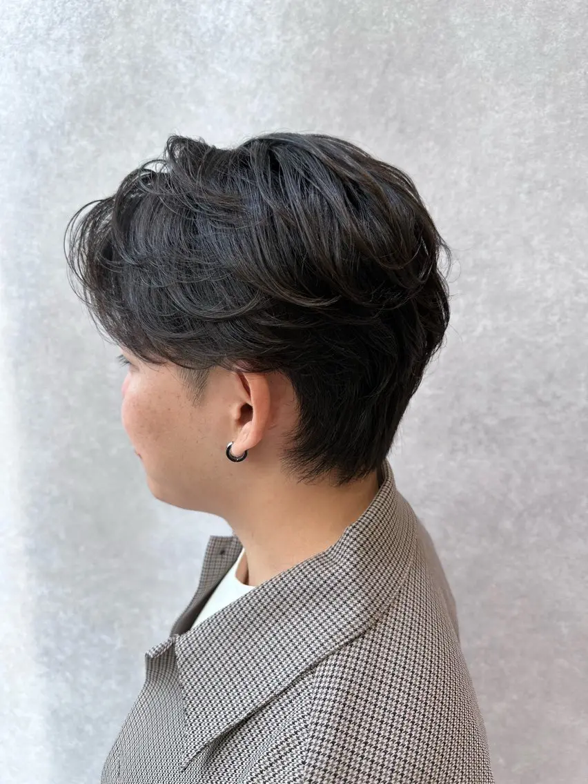 メンズ カット 【𝐀𝐬𝐡大森】 石崎竜祐のヘアスタイル
