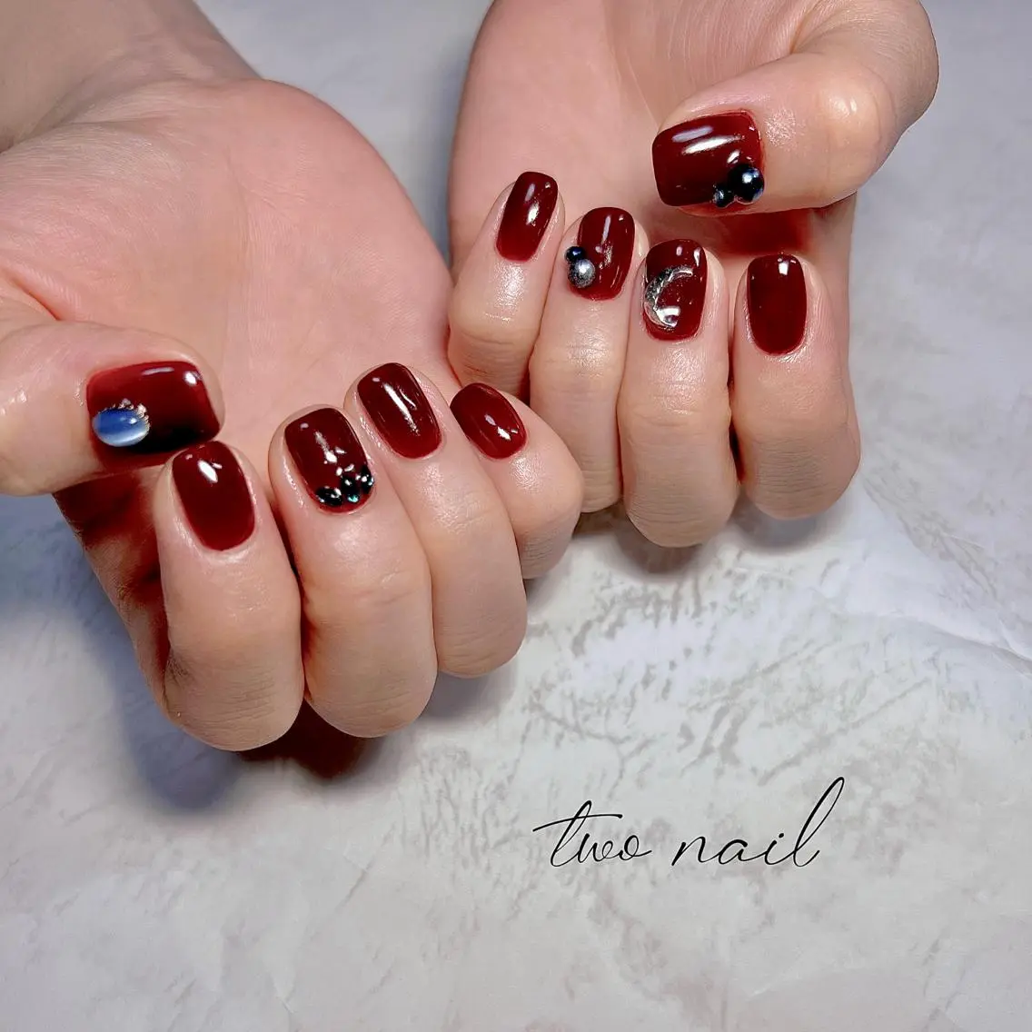 ネイル アートネイル フットネイル ハート ニュアンスネイル ホワイト ハンドネイル two nailのネイルデザイン