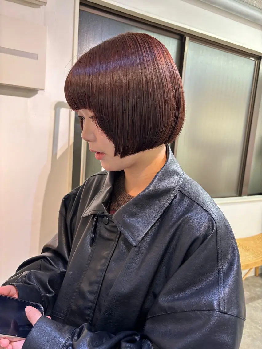 ショート カラー カット ヘアカラー sakura🌸 レイヤー/韓国ヘアのヘアスタイル