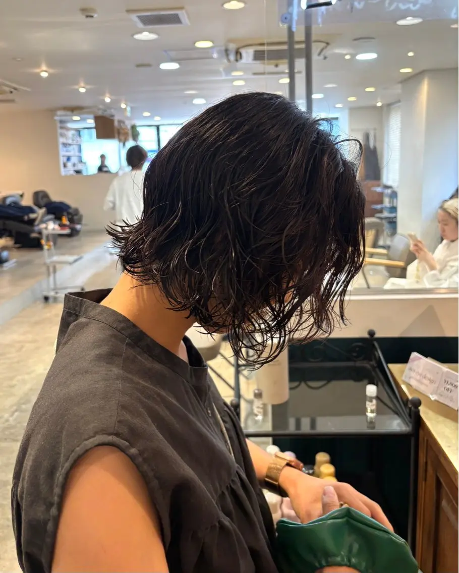 ショート パーマ カット パーマ 高山 鳳成のヘアスタイル