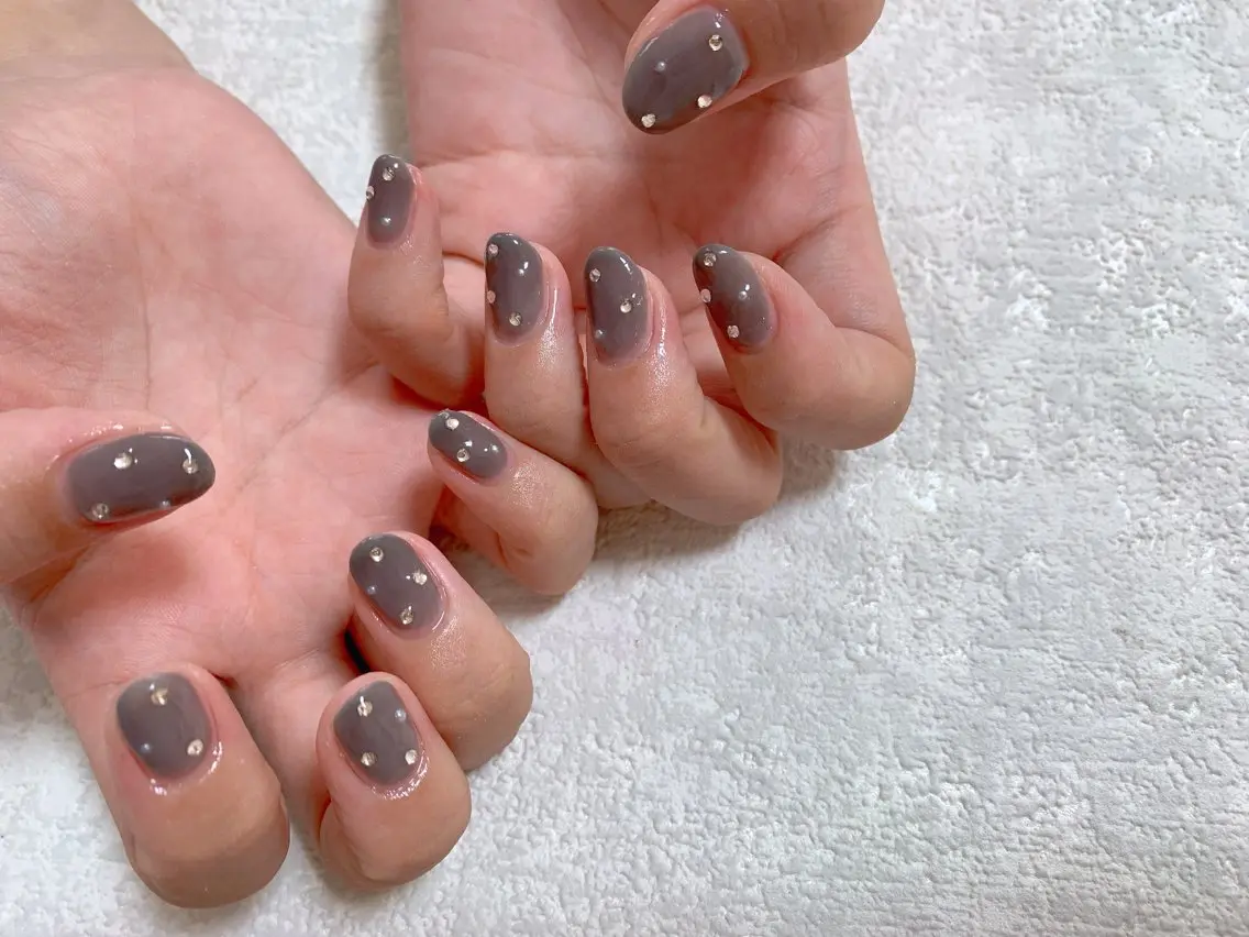ネイル ジェルネイル 韓国ネイル メンズネイル ワンカラーネイル パラジェル kiki nail たまプラーザのネイルデザイン