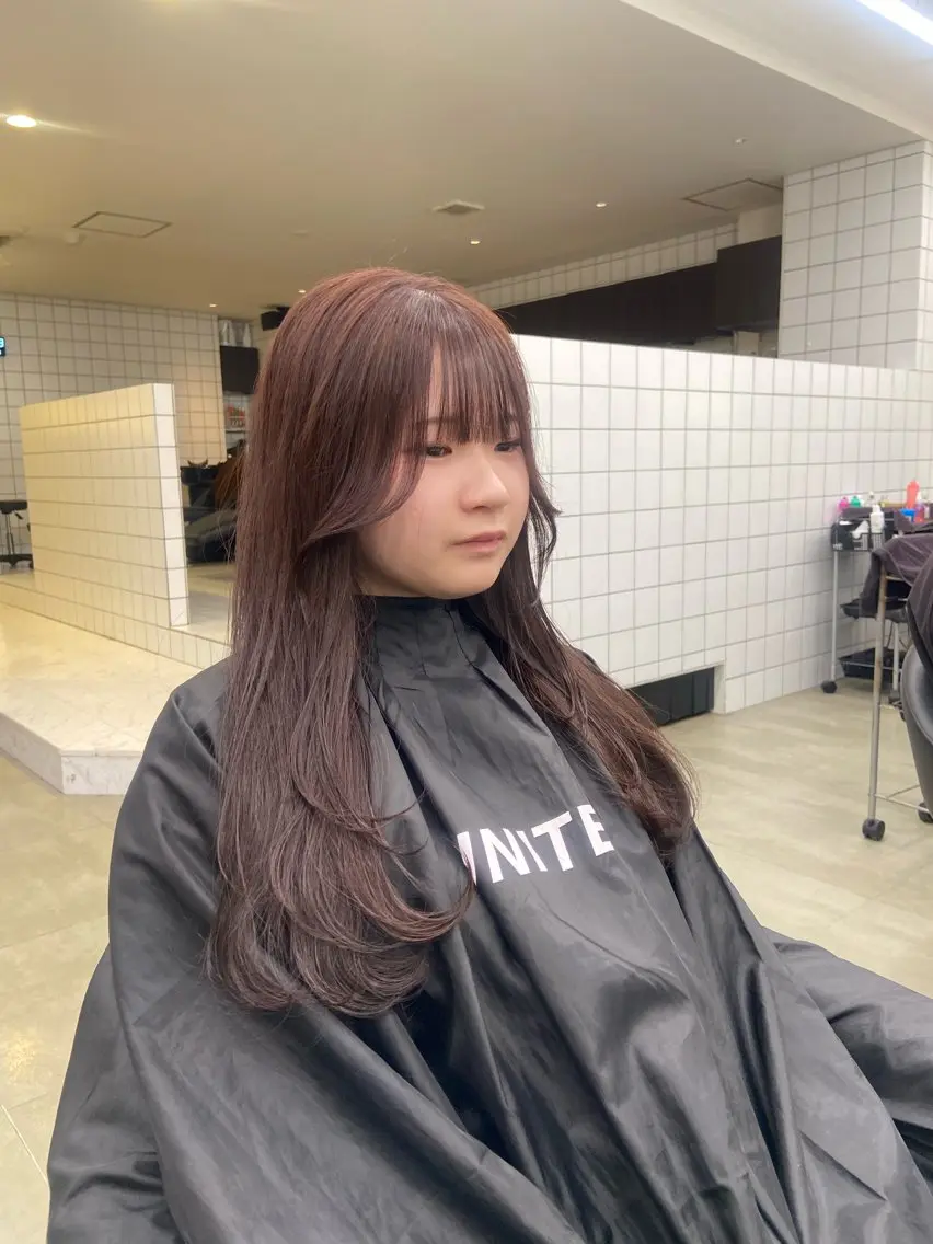 セミロング カラー ヘアアレンジ Over hair_ misakiのヘアスタイル