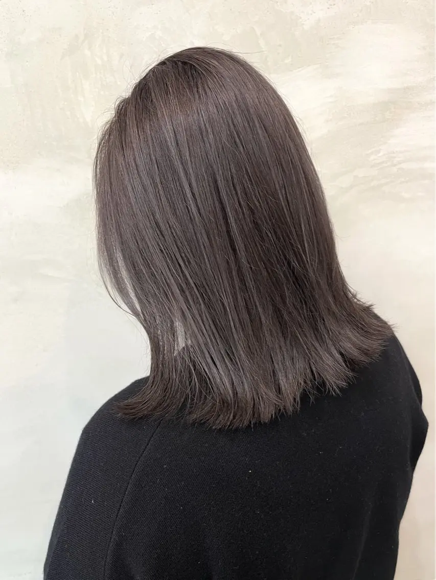 ミディアム カラー グレージュ ラベンダーカラー ラベンダーグレージュ ラベンダーグレー ヘアカラー トリートメント 🫧透明感カラー🫧 OIKAWAのヘアスタイル