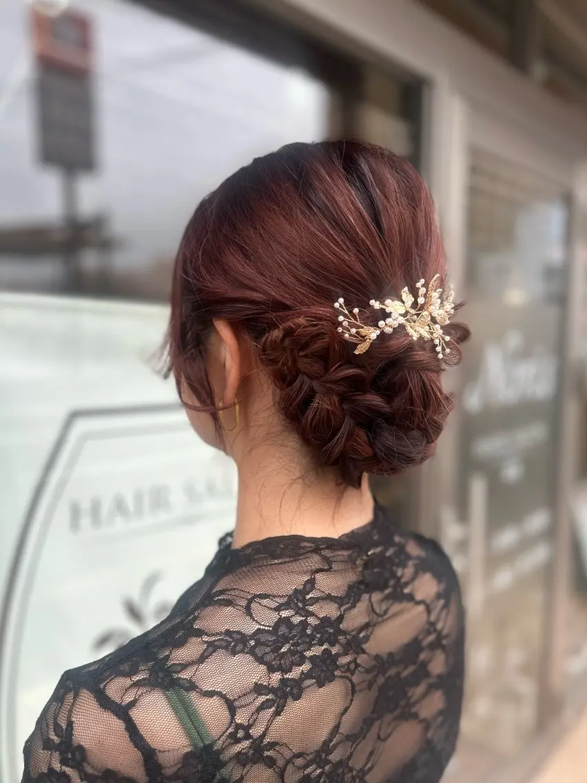 ロング ヘアアレンジ ヘアセット 🩷 YUMIのヘアスタイル