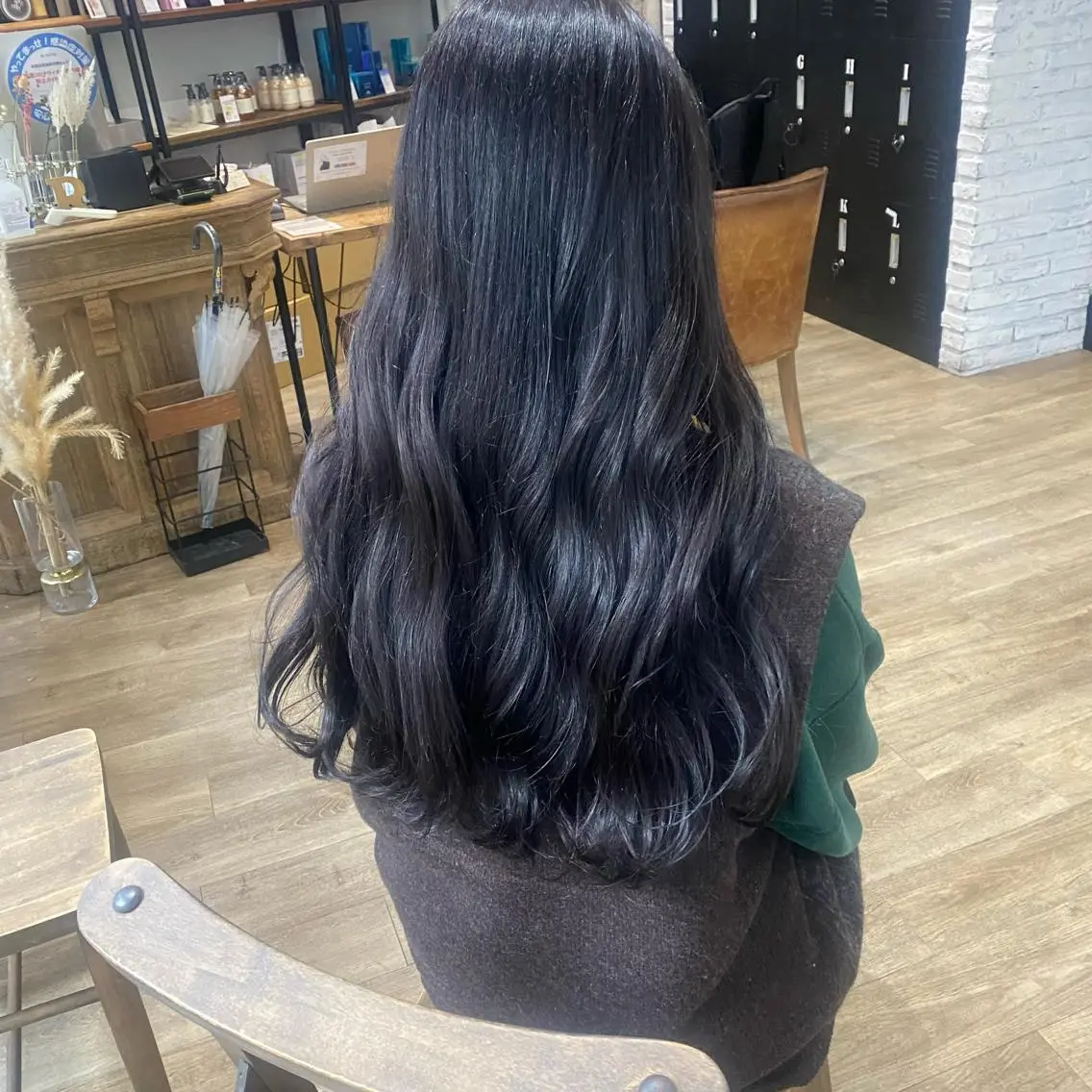 ロング カラー ヘアアレンジ ラベンダーカラー ヘアカラー トリートメント あおい 🍒暖色カラーのヘアスタイル