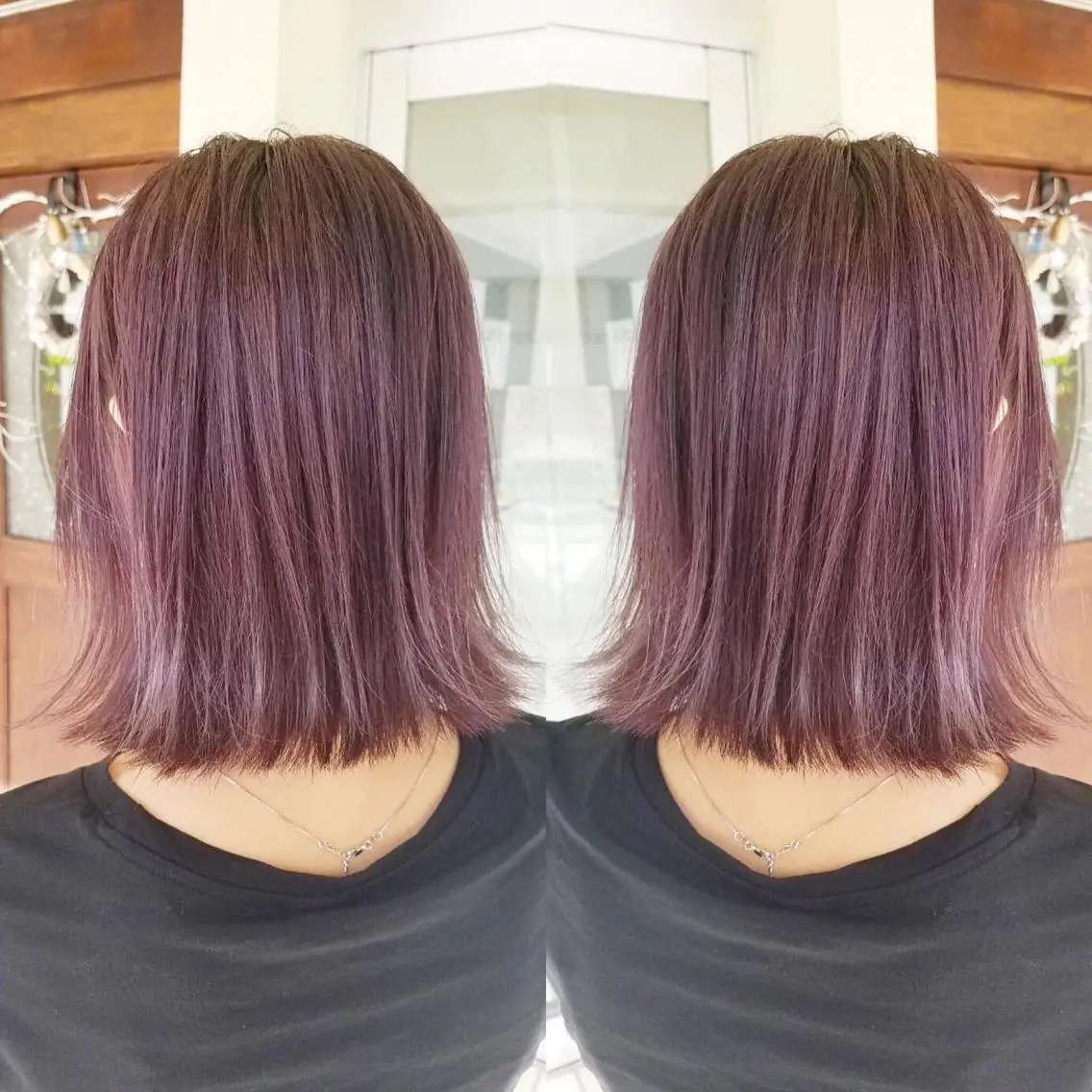 ショート カラー パープルカラー カット ヘアカラー トリートメント grand juteのヘアスタイル