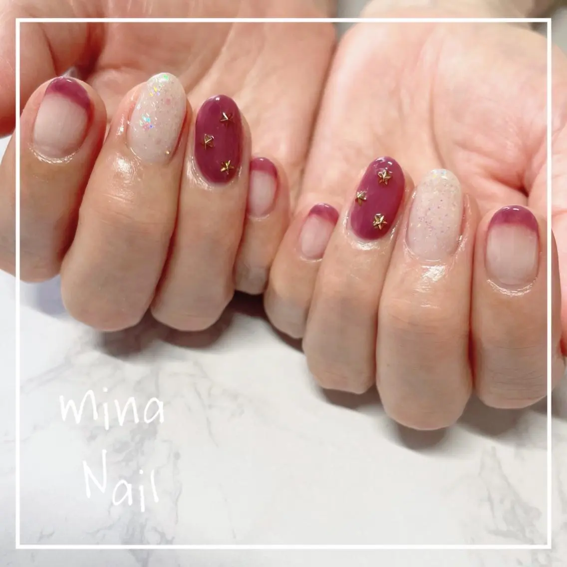 ネイル アートネイル シンプルネイル mina Nailのネイルデザイン