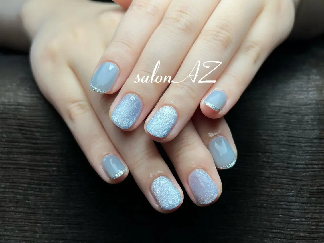 ネイル アートネイル 長さ出し フットネイル フレンチネイル ジェルネイル salon AZのネイルデザイン