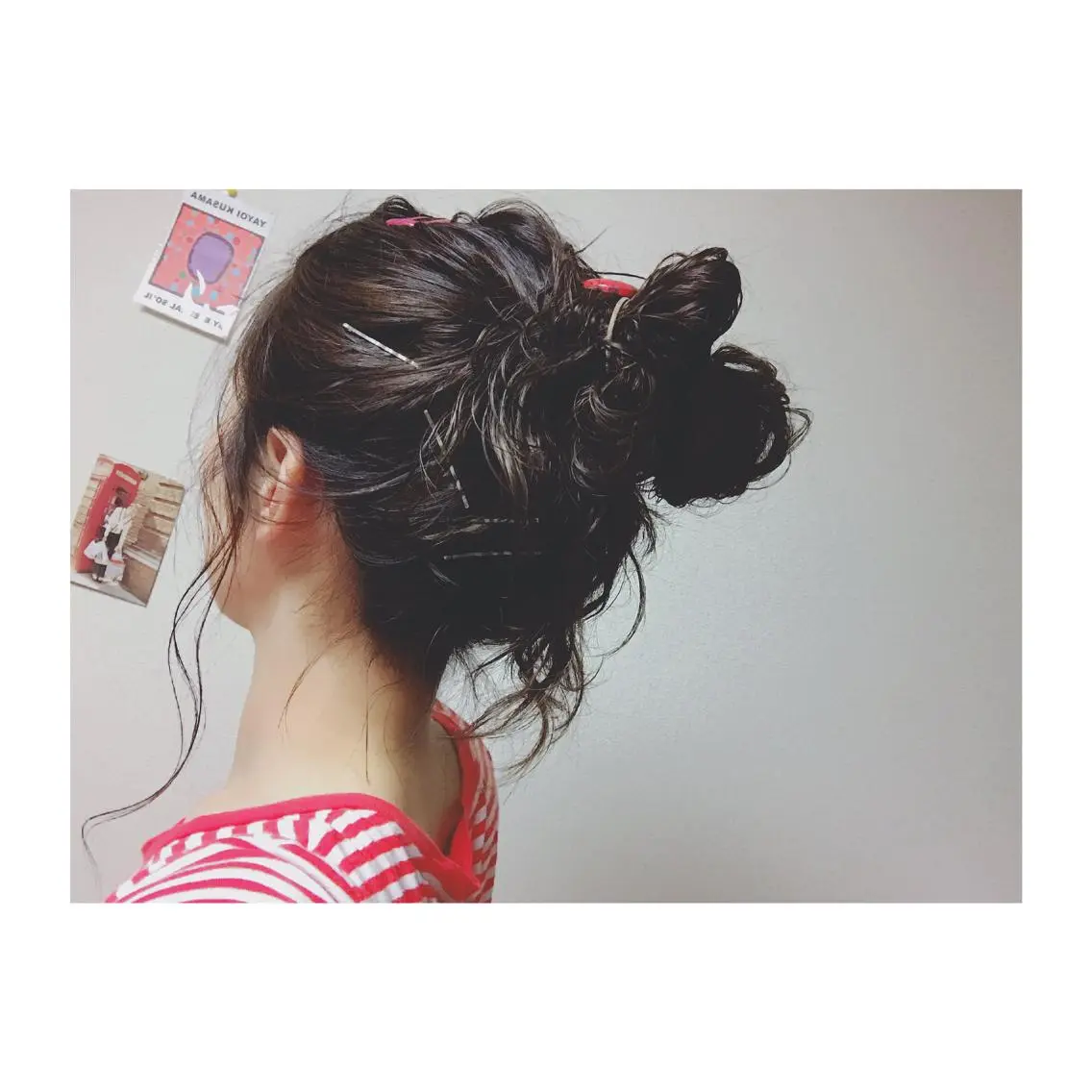 セミロング パーマ ヘアアレンジ くるくるパーマ aikoのヘアスタイル