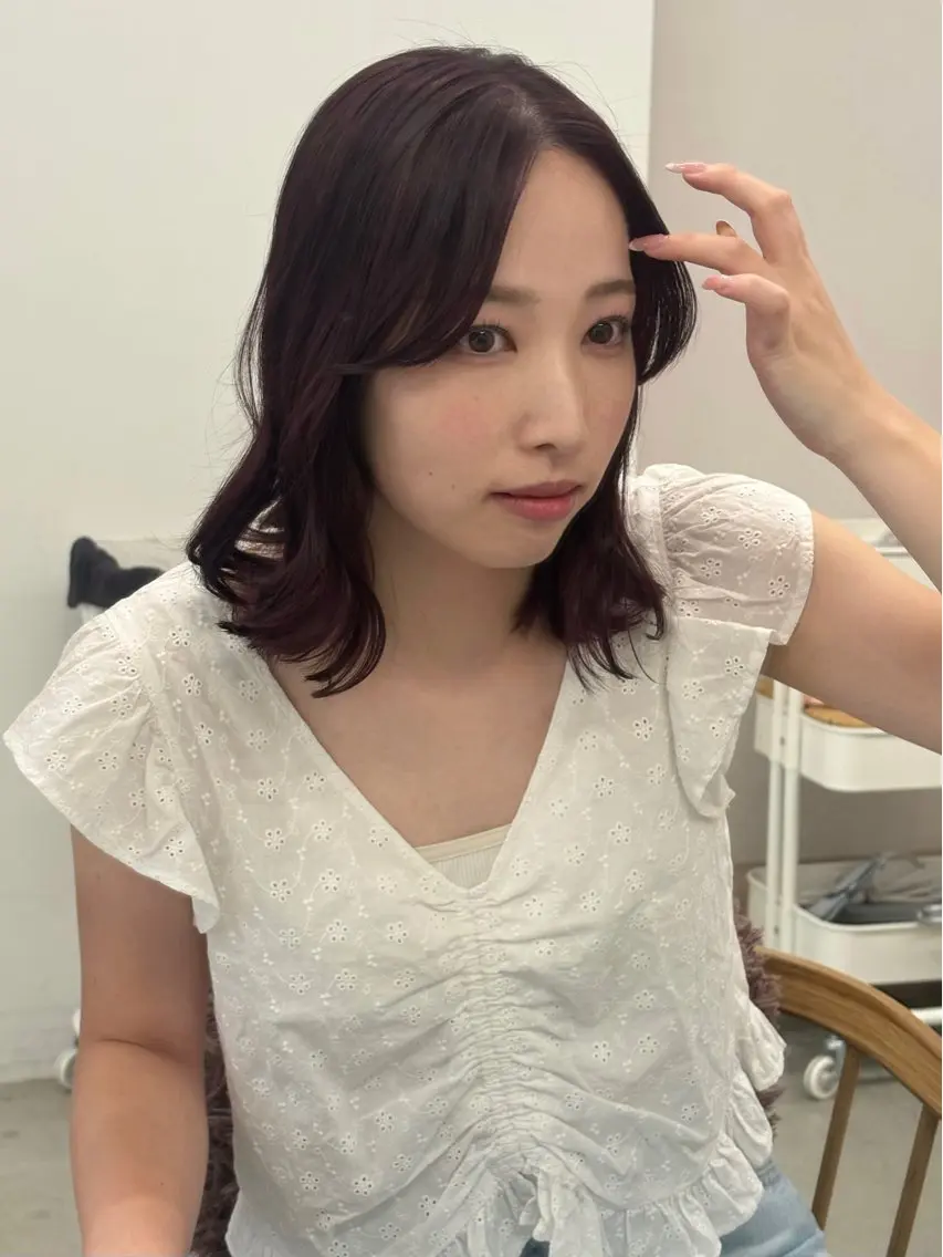 ミディアム カラー ラベンダーカラー カット ヘアカラー トリートメント NIKO/名古屋/ 髪質改善/艶髪のヘアスタイル