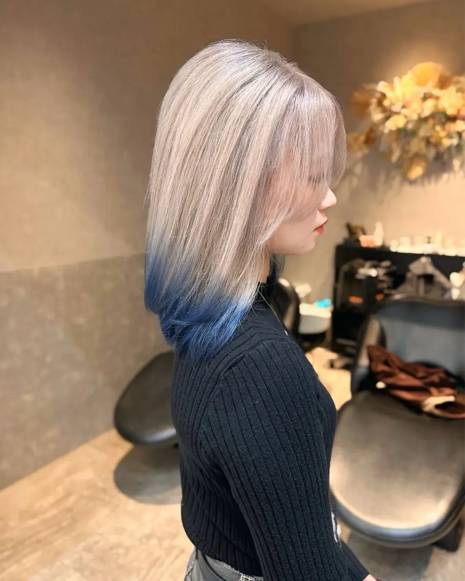 ミディアム カラー ヘアアレンジ ヘアカラー トリートメント 天神/ブリーチ/ ブリーチなしカラーのヘアスタイル