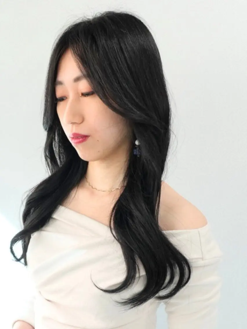 ロング ハイライト 髪質改善 小顔カット カット トリートメント Endearing 銀座/レイヤーカットのヘアスタイル