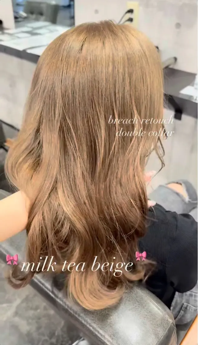 セミロング カラー ヘアカラー 五味 亜有里のヘアスタイル