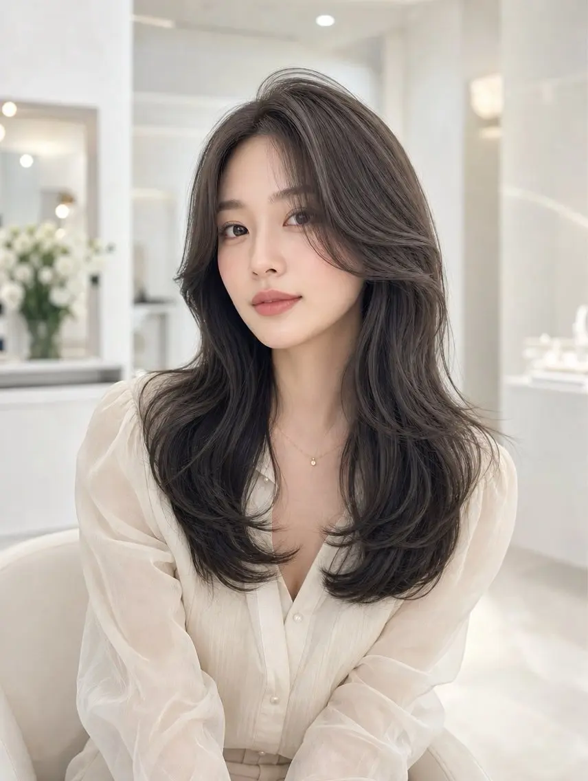 【リピーター人気No.1】韓国風カット＋髪質改善W水素カラー¥18700→¥16500の写真