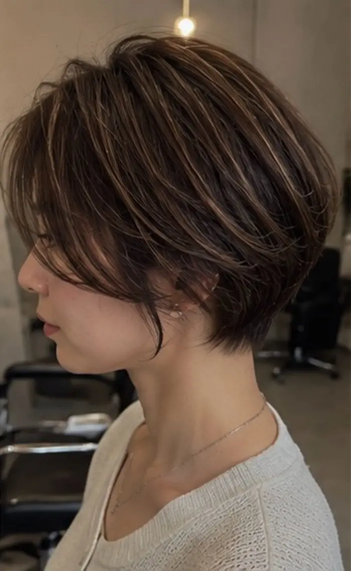 ショート カラー カット ヘアカラー 【脱白髪染め 白髪ぼかし】関口舜大のヘアスタイル