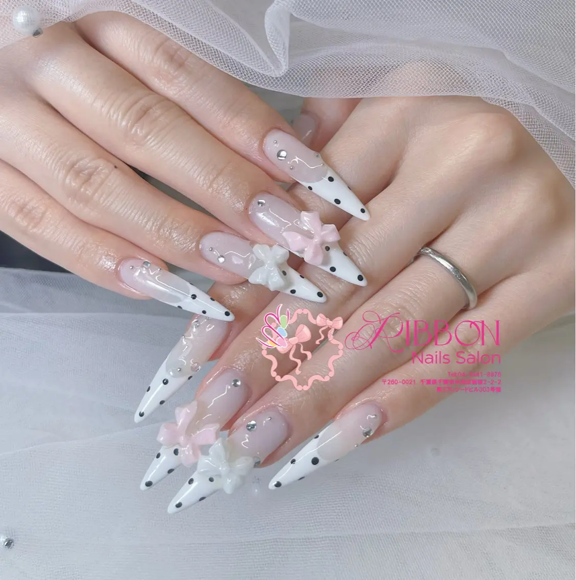 ネイル フットネイル フレンチネイル ジェルネイル マグネットネイル 持ち込み ハンドネイル Ribbonnail salonのネイルデザイン