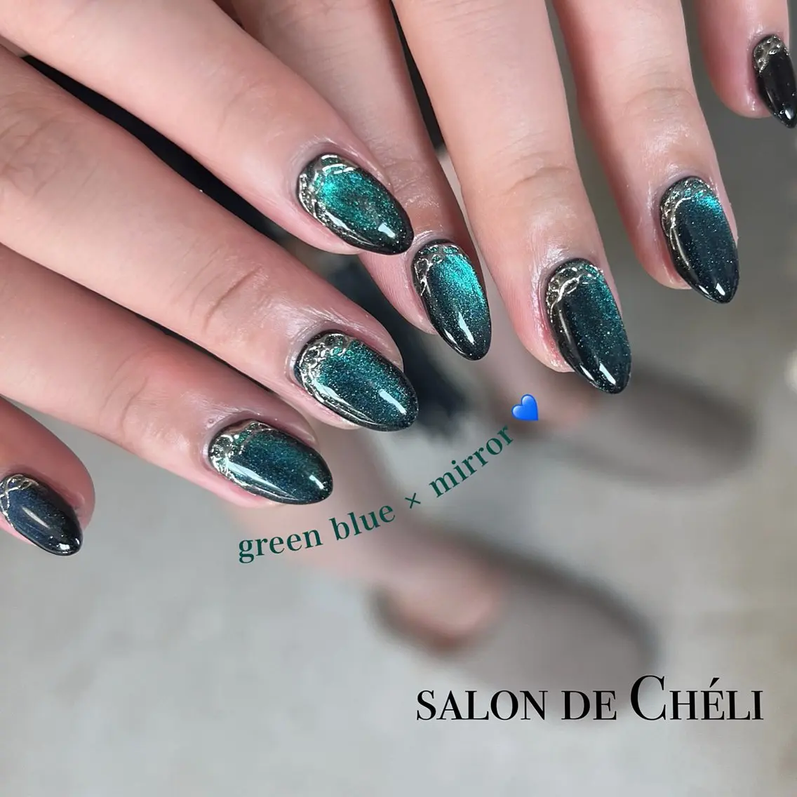 ネイル マグネットネイル ハンドネイル salon de Cheliのネイルデザイン