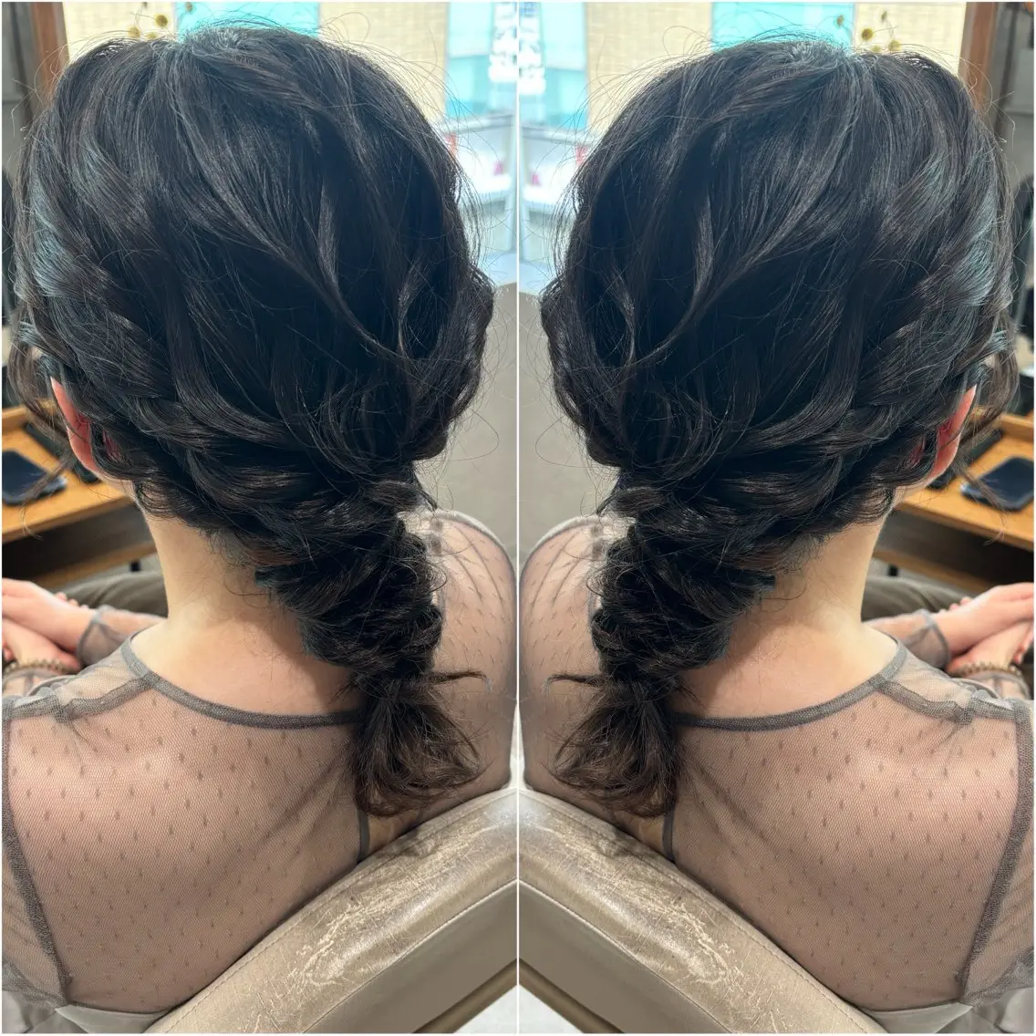 ミディアム ヘアアレンジ ヘアセット 韓国hair🦋 Nanaのヘアスタイル