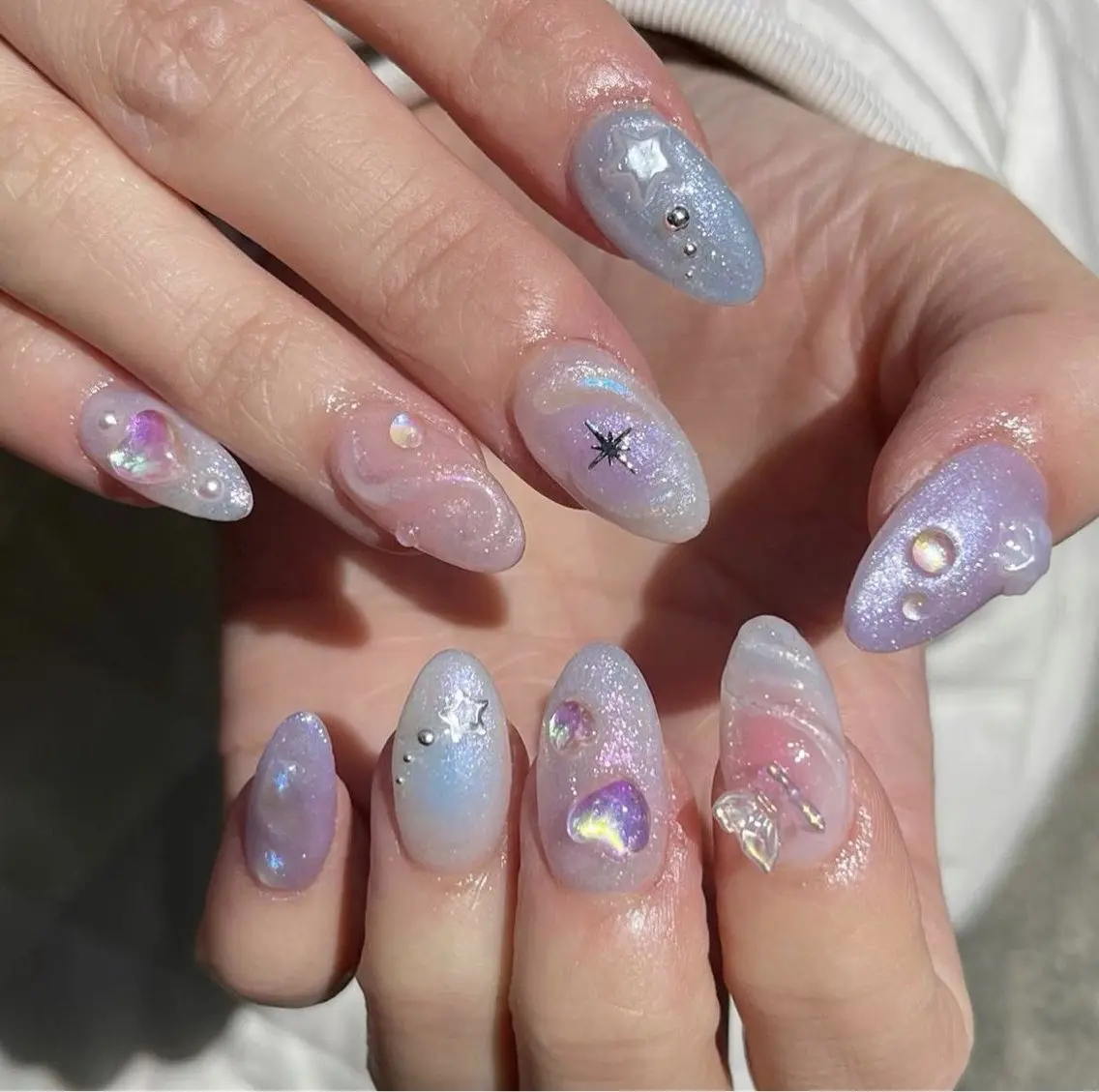 ネイル ハンドネイル ハイトーン/レイヤー nail 百咲💌のヘアスタイル