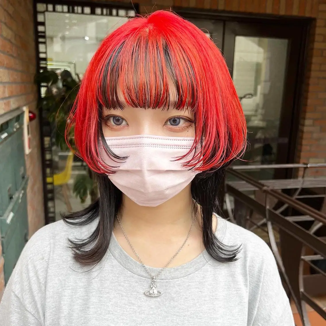 ミディアム カラー ウルフカット TOMOYA/ ショート、レイヤーのヘアスタイル
