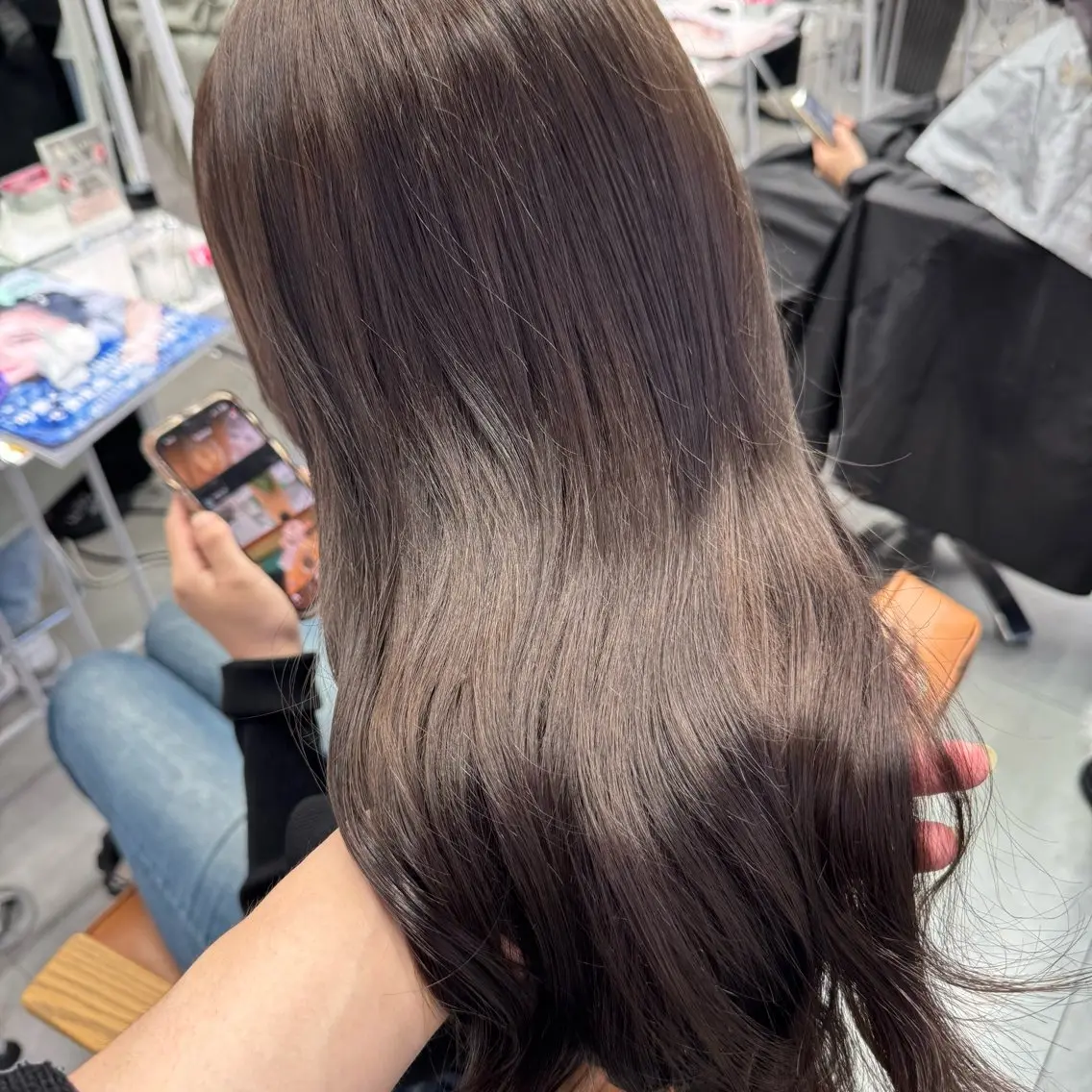ロング カラー ヘアアレンジ ヘアカラー ブリーチなしカラー /新百合ヶ丘/安形翔のヘアスタイル