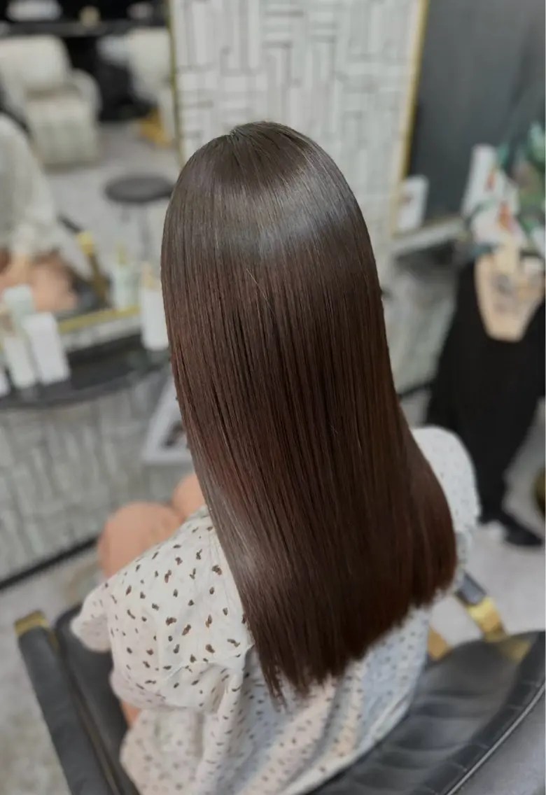 ロング 縮毛矯正 北村 理奈のヘアスタイル