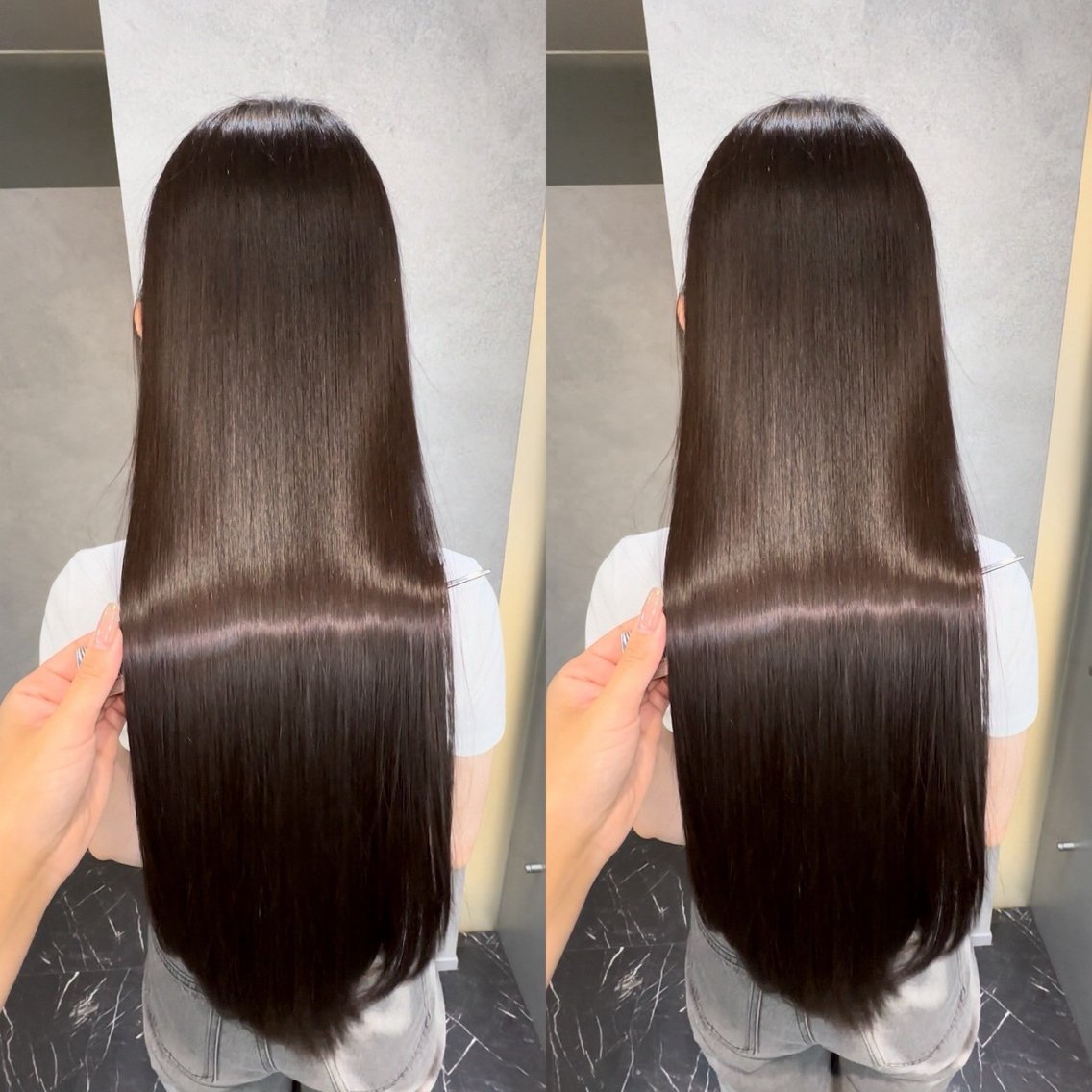 ロング 縮毛矯正 福西 司のヘアスタイル