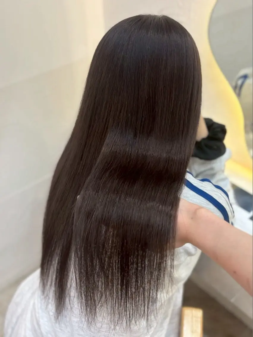 ロング カラー ゆうな🍒/熊谷/ ワンカラーのヘアスタイル