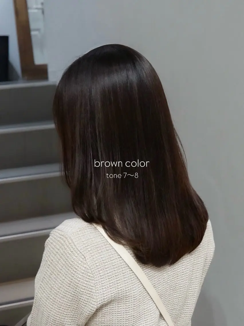 セミロング カラー カット ヘアカラー トリートメント Misaki ☆*:.｡のヘアスタイル