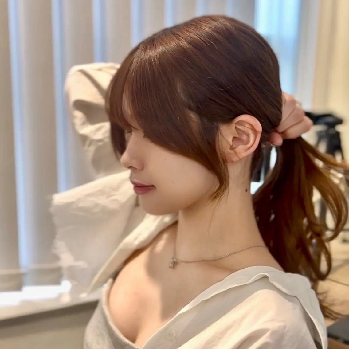 セミロング カラー 髪質改善/韓国ヘア 顔まわり特化yutoのヘアスタイル