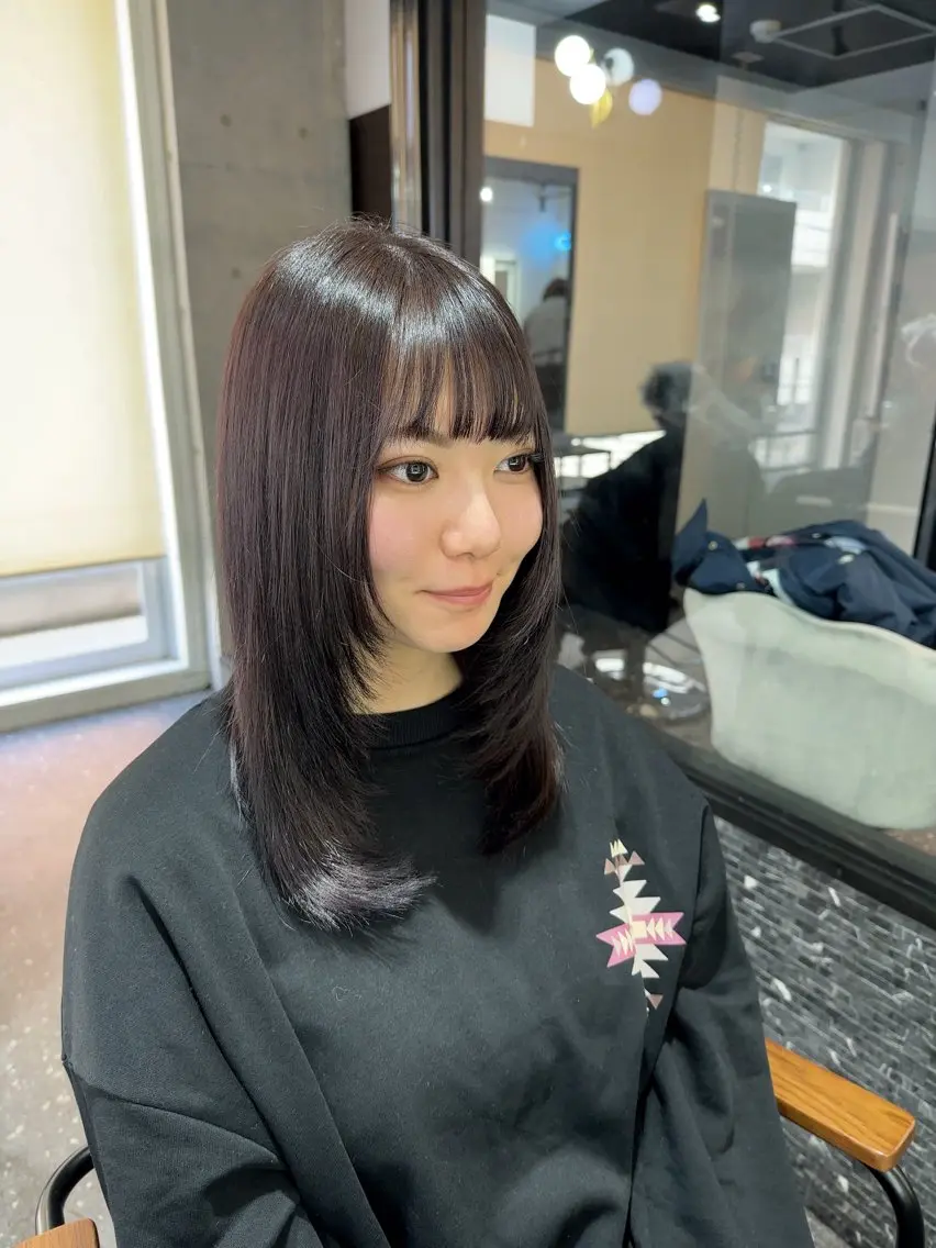 ロング カラー カット ヘアカラー トリートメント 髪質改善⭐️縮毛矯正 中野⭐️Rinaのヘアスタイル