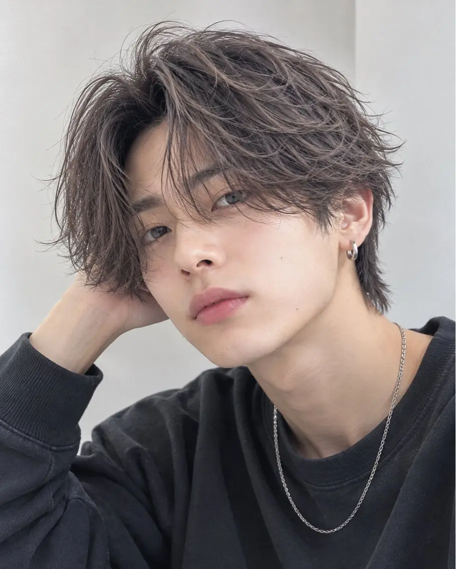 メンズ センターパート フェザーパーマ マッシュ メンズパーマ カット パーマ 山本一成 /お悩み解決⭐️のヘアスタイル