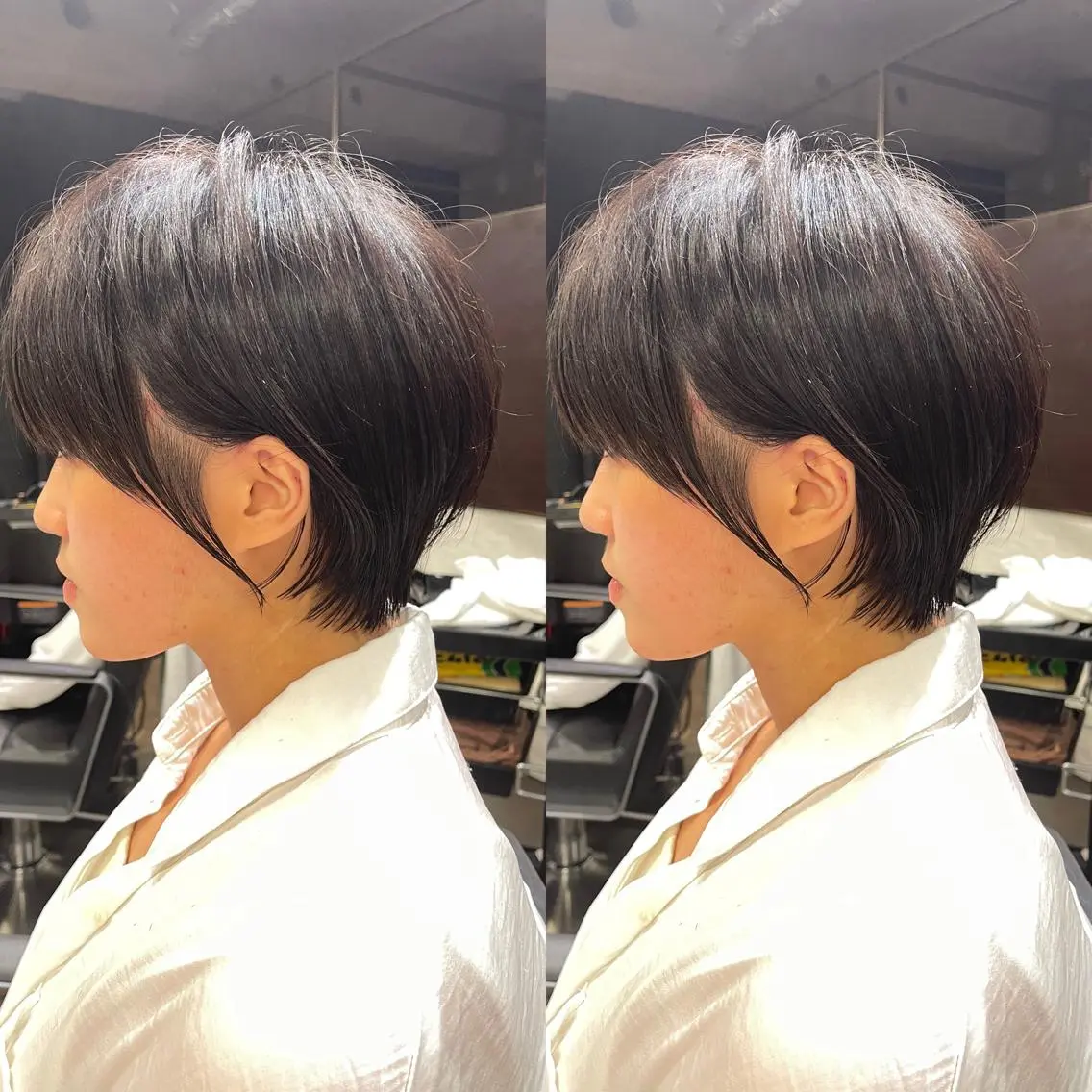 ショート ショートヘア レイヤー特化/小顔顔 周り/セノ/表参道のヘアスタイル