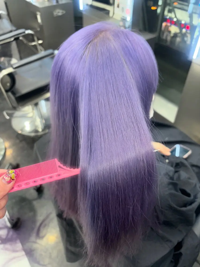 ロング カラー ヘアアレンジ ヘアカラー トリートメント ハッシュカット/ ミルクティー/ みうのヘアスタイル